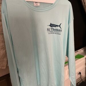 Light Blue spicy tuna St. Thomas Long Sleeve sun shirt Shirt